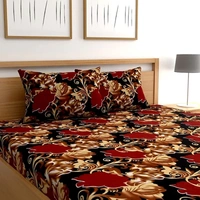 Painpat Textile Hub 140 TC Microfiber Super Soft Double  Flat Bedsheet  with 2 pillow cover - Double Bedsheet