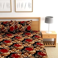 Painpat Textile Hub 140 TC Microfiber Super Soft Double  Flat Bedsheet  with 2 pillow cover - Double Bedsheet