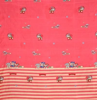 Panipat Textile Hub 140 TC Microfiber 3D Printed Flat Double Bedsheet  With 2 pillow cover - Single Bedsheet