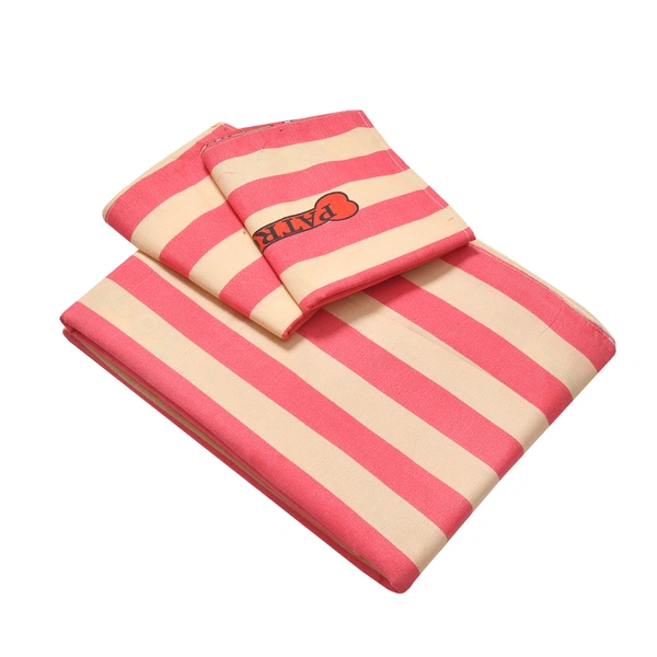 Panipat Textile Hub 140 TC Microfiber 3D Printed Flat Double Bedsheet  With 2 pillow cover - Single Bedsheet