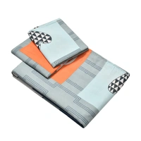 Panipat Textile Hub 140 TC Microfiber 3D Printed Flat Double Bedsheet  With 2 pillow cover - Single Bedsheet