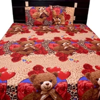 Panipat Textile Hub 140 TC Microfiber Double Floral Flat Bedsheet  (Pack of 1) - Double Bedsheet