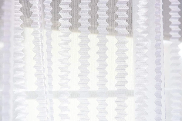 Panipat Textile Hub  Net Semi Transparent tissue Curtain (Self Design, White Tissue) Pack of 2 - Window (4x5 Feet)