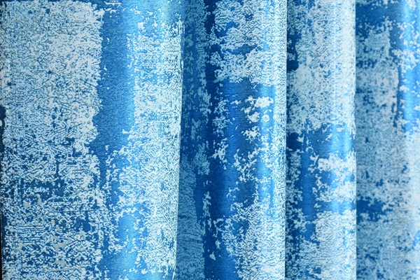 Panipat Textile Hub Polyester Eyelet Aqua Designer Print curtains Pack of 2 - Window (4x5 Feet)