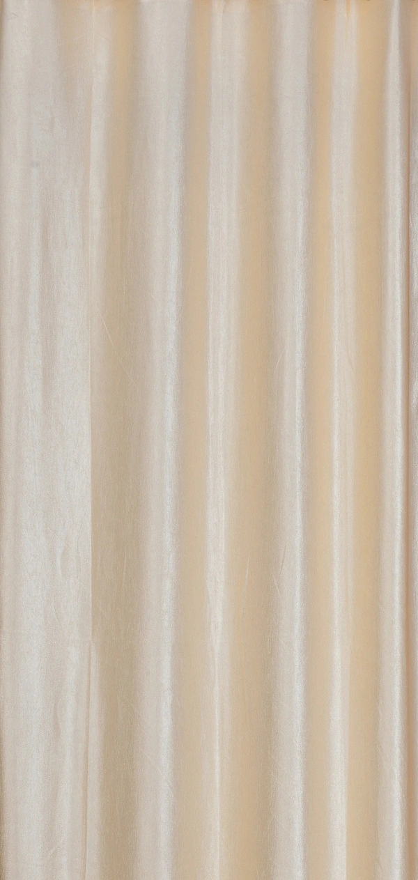 Panipat Textile Hub Polyester Eyelet Beige (Cream) Solid Plain curtains Pack of 2 - Window (4x5 Feet)