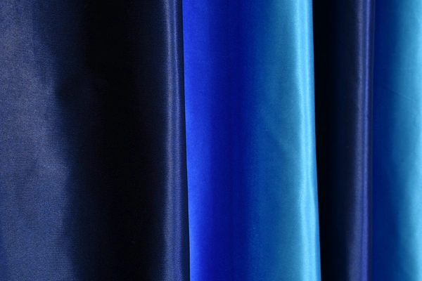 Panipat Textile Hub Polyester Eyelet Blue  Solid Long Crush  curtains Pack of 2 - Window (4x5 Feet)