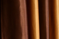 Panipat Textile Hub Polyester Eyelet Brown  Solid Long Crush  curtains Pack of 2 - Window (4x5 Feet)