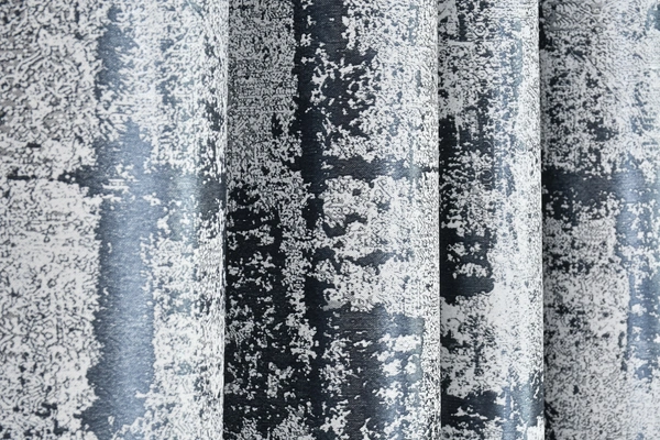 Panipat Textile Hub Polyester Eyelet Gray Designer Print curtains Pack of 2 - Window (4x5 Feet)