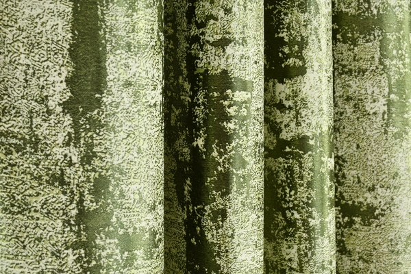 Panipat Textile Hub Polyester Eyelet Green Designer Print curtains Pack of 2 - Window (4x5 Feet)