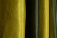 Panipat Textile Hub Polyester Eyelet Green Solid Long Crush  curtains Pack of 2 - Window (4x5 Feet)