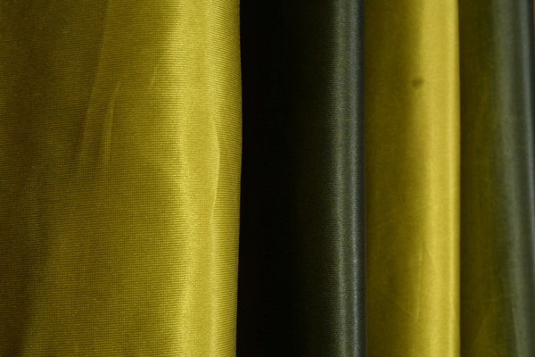 Panipat Textile Hub Polyester Eyelet Green Solid Long Crush  curtains Pack of 2 - Window (4x5 Feet)