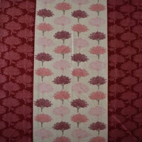 Panipat Textile Hub Polyester Eyelet Maroon Printed Design curtains Pack of 2 - Window (4x5 Feet)