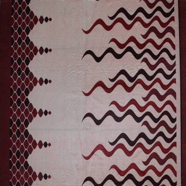 Panipat Textile Hub polyester Eyelet Maroon Printed Design curtains Pack of 2 - Window (4x5 Feet)