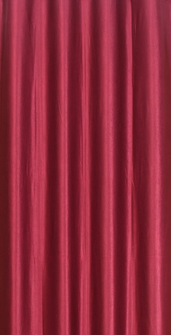Panipat Textile Hub Polyester Eyelet Maroon Solid Plain curtains Pack of 2 - Window (4x5 Feet)