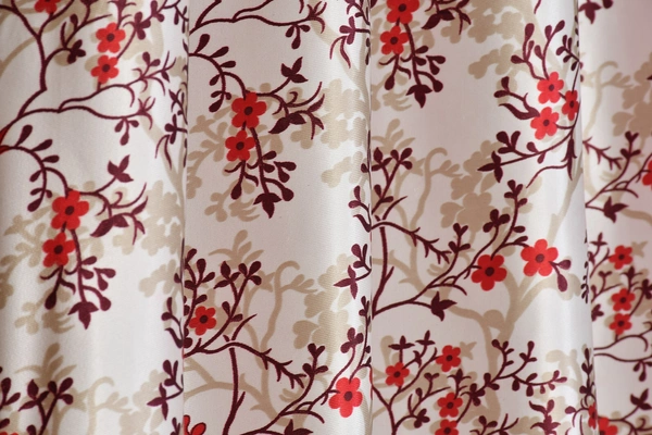 Panipat Textile Hub Polyester Eyelet Marron Designer Print curtains Pack of 2 - Window (4x5 Feet)