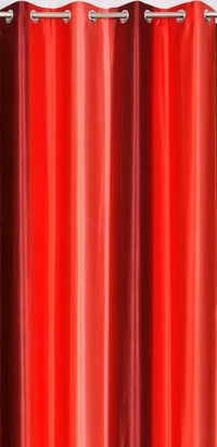 Panipat Textile Hub Polyester Eyelet Marron Solid Long Crush  curtains Pack of 2 - Window (4x5 Feet)