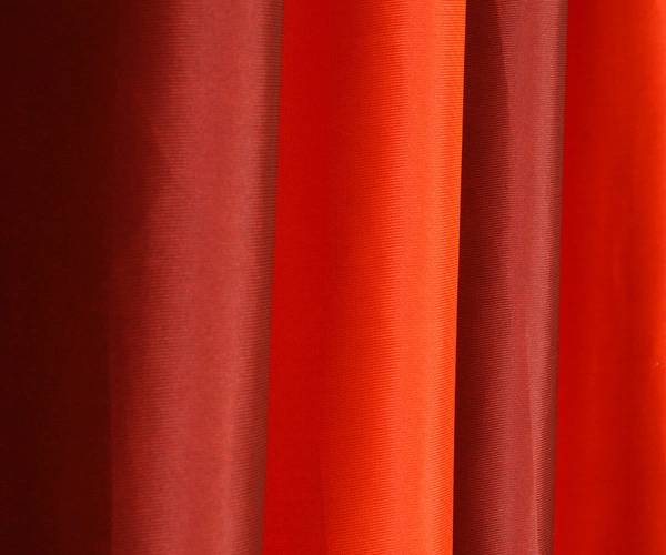 Panipat Textile Hub Polyester Eyelet Orange  Solid Long Crush  curtains Pack of 2 - Window (4x5 Feet)