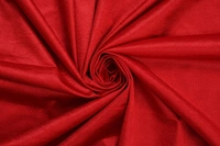 Panipat Textile Hub Polyester Eyelet Red Solid Plain curtains Pack of 2 - Window (4x5 Feet)