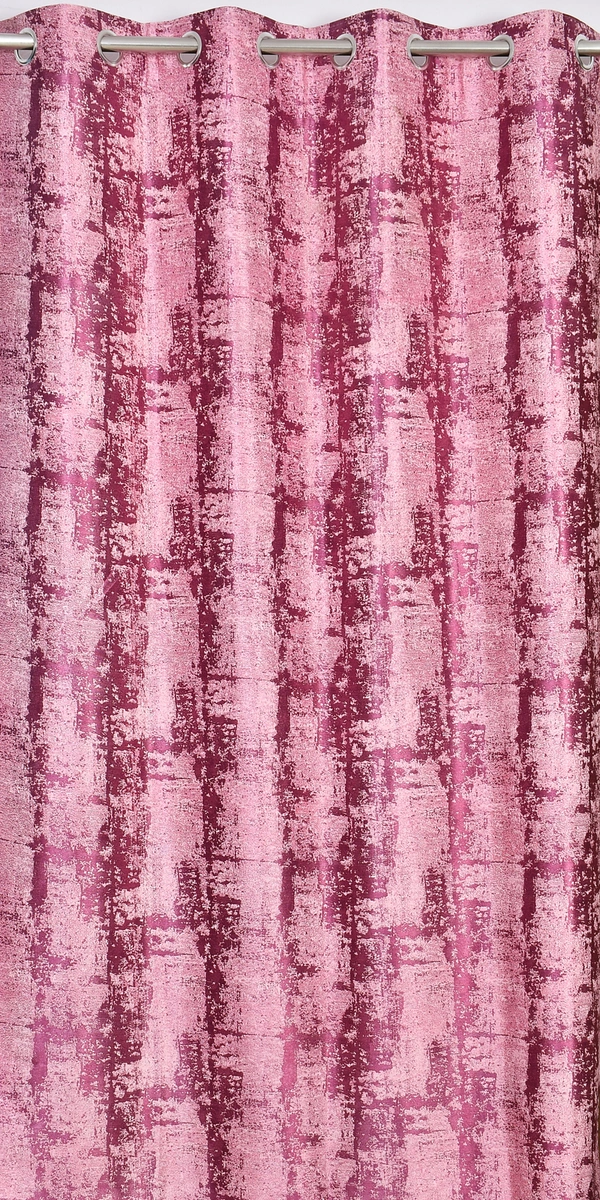 Panipat Textile Hub Polyester Eyelet Wine Designer Print curtains Pack of 2 - Window (4x5 Feet)
