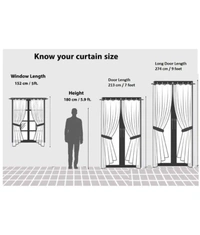 Panipat Textile Hub Semi Transparent  Net Curtains (florel Design ,Gray) Pack of 2 - Door (4x7 Feet)