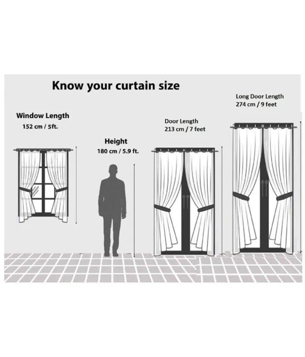 Panipat Textile Hub Semi Transparent  Net Curtains (florel Design ,Gray) Pack of 2 - Door (4x7 Feet)
