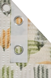 Panipat Textile Hub Semi Transparent  Net Curtains (florel Design ,Green) Pack of 2 - Window (4x5 feet)