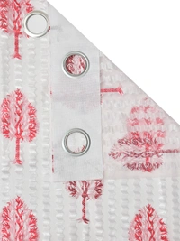 Panipat Textile Hub Semi Transparent  Net Curtains (florel Design , Marron) Pack of 2 - Window (4x5 feet)