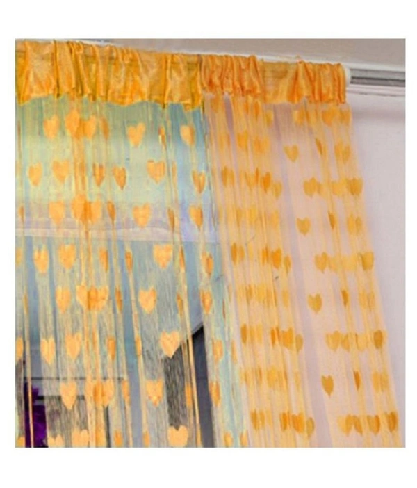 Panipat Textile Hub valentine Heart shape curtains pack of 2