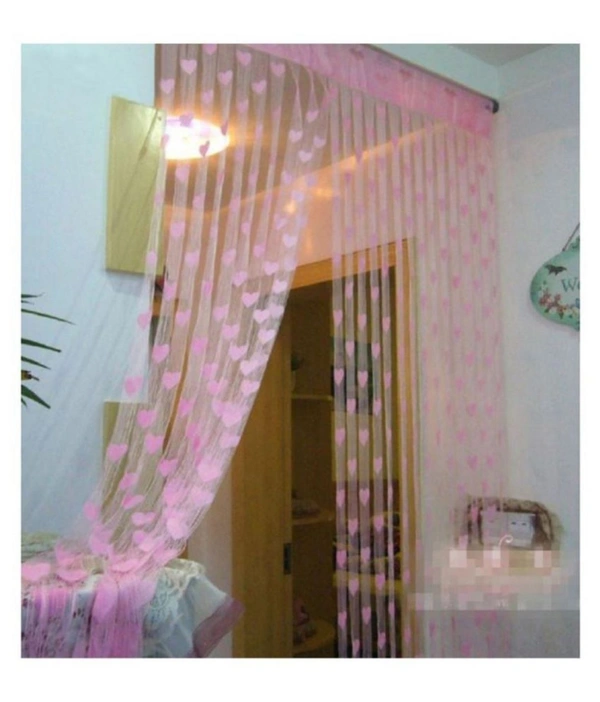 Panipat Textile Hub valentine Heart shape curtains pack of 2