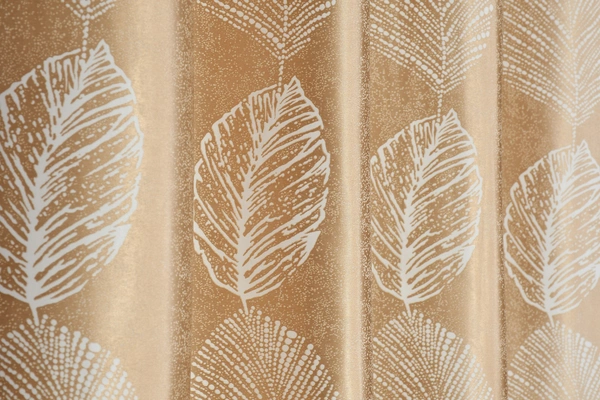 Phytho Home Polyester Eyelet Cream Designer Print curtains Pack of 2 - Door (4x7 Feet)