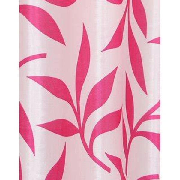 Phyto Home Polyester Eyelet Pink Kolavery Printed Design curtains Pack of 2 - Window (4x5 Feet)