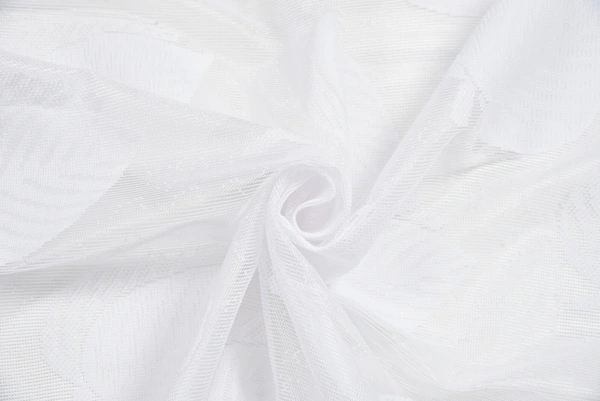 Tanishka fab Semi Transparent  Net Curtains (florel Design ,White) Pack of 2 - Window (4x5 feet)