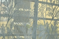 Tanishka fab Semi Transparent  Net Curtains (florel Design ,Gray) Pack of 2 - Window (4x5 feet)