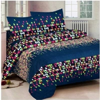 Tanishka Fabs 140 TC Microfiber 3D Printed  Double Bedsheet  Pack of 2 ( 2 Double Bedsheet with 4 pillow cover) - Double Bedsheet