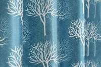 Tanishka Fabs Polyester Eyelet Aqua Designer Print curtains Pack of 2 - Window (4x5 Feet)