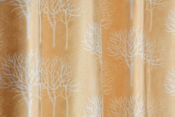 Tanishka Fabs Polyester Eyelet  Cream Designer Print curtains Pack of 2 - Window (4x5 Feet)