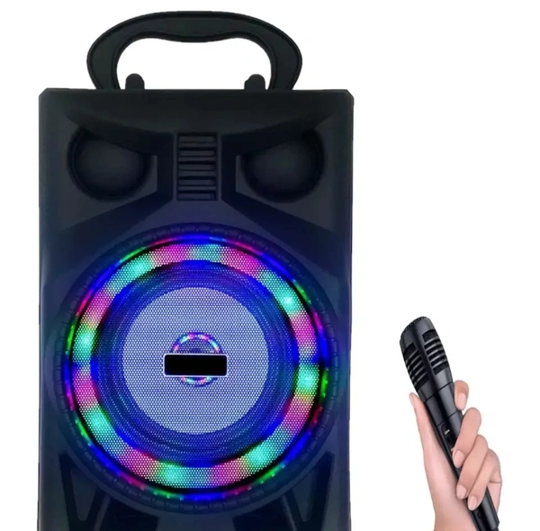 SkyTower Wireless Mega Bass Speaker With Mike - Black, Freesize