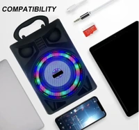 SkyTower Wireless Mega Bass Speaker With Mike - Black, Freesize