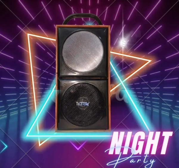 Teletone Greg Party Loud Bass Boosted Speakers. - Free Size, Brown