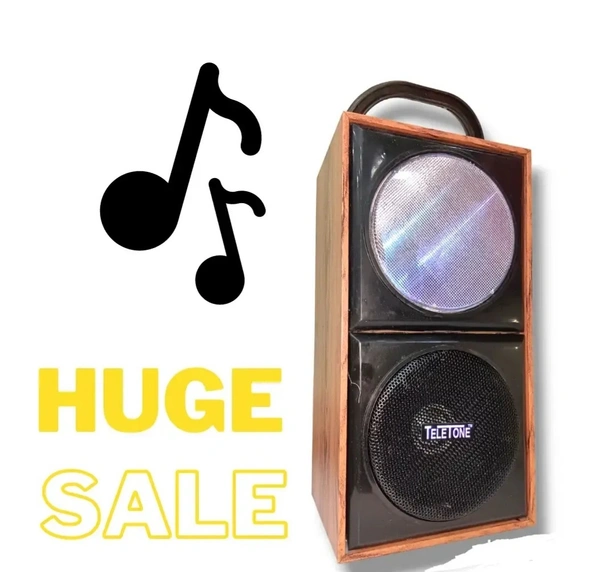 Teletone Greg Party Loud Bass Boosted Speakers. - Free Size, Brown