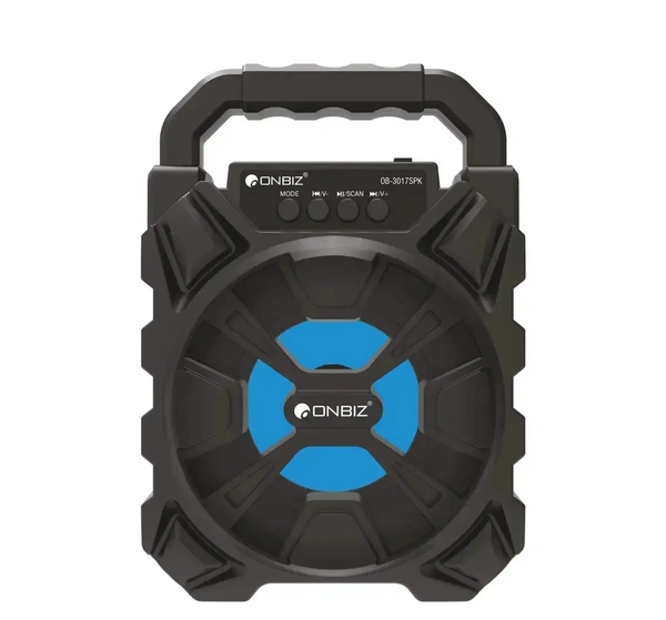 Onbiz Bass Boosted Bluetooth Speaker. FM, USB,Microsd Support. Heavy Loud. - Black, Free Size