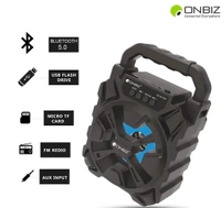 Onbiz Bass Boosted Bluetooth Speaker. FM, USB,Microsd Support. Heavy Loud. - Black, Free Size