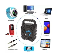 Onbiz Bass Boosted Bluetooth Speaker. FM, USB,Microsd Support. Heavy Loud. - Black, Free Size