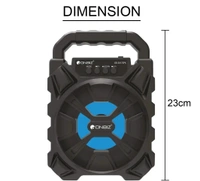 Onbiz Bass Boosted Bluetooth Speaker. FM, USB,Microsd Support. Heavy Loud. - Black, Free Size