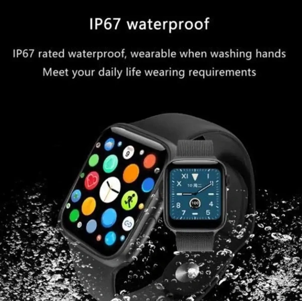 Takuzi 500 Smart Watch With BT Calling Heart Rate Sensor, Activity Tracker and Sleep Regulator Andriod and IOS - Black, Unisex Freesize