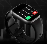Takuzi 500 Smart Watch With BT Calling Heart Rate Sensor, Activity Tracker and Sleep Regulator Andriod and IOS - Black, Unisex Freesize
