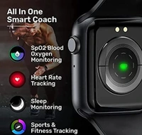 Takuzi 500 Smart Watch With BT Calling Heart Rate Sensor, Activity Tracker and Sleep Regulator Andriod and IOS - Black, Unisex Freesize