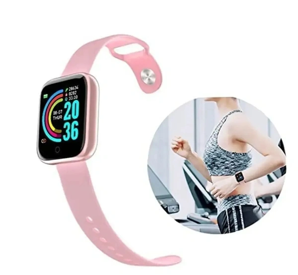 Petron D20 Bluetooth Smart Watch With BP Tracking Heart Rate Sensor and Many More Features  - White Pointer, Freesize