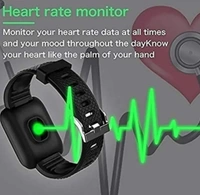 Spetra Bluetooth Smart Watch With Activity Tracker Heart Rate Sensor BP Monitor Smart Sports Watch For Unisex - Black, Freesize