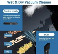 Skullclean Mini Vaccum Cleaner For Car Interior High Power and Ultralevel Clean Hair Dust And Food Waste Anti Smell Support  - Freesize